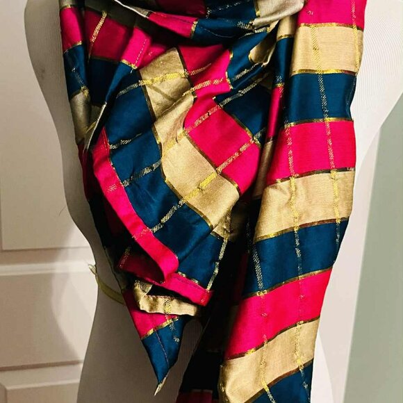 NWT Striped Handcrafted Scarf by Sana – 91x186 cm - Picture 12 of 14